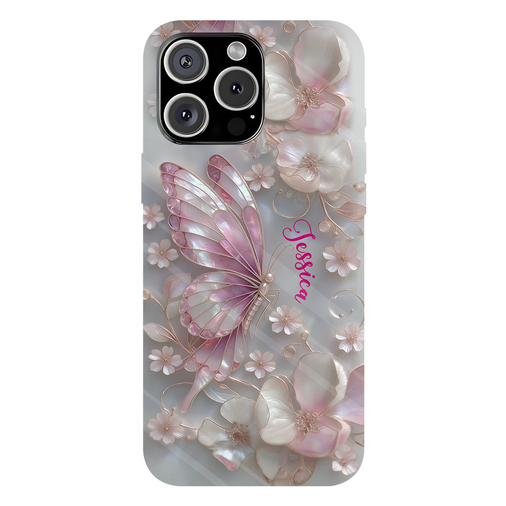 Coque de téléphone personnalisée avec motif papillons « J’adore les papillons »