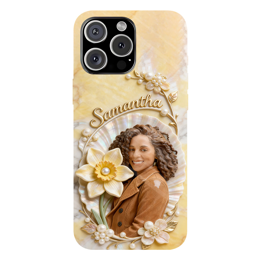 Custom Any Photo Birthmonth Flower - Personalized Self Love Full Print Phone Case