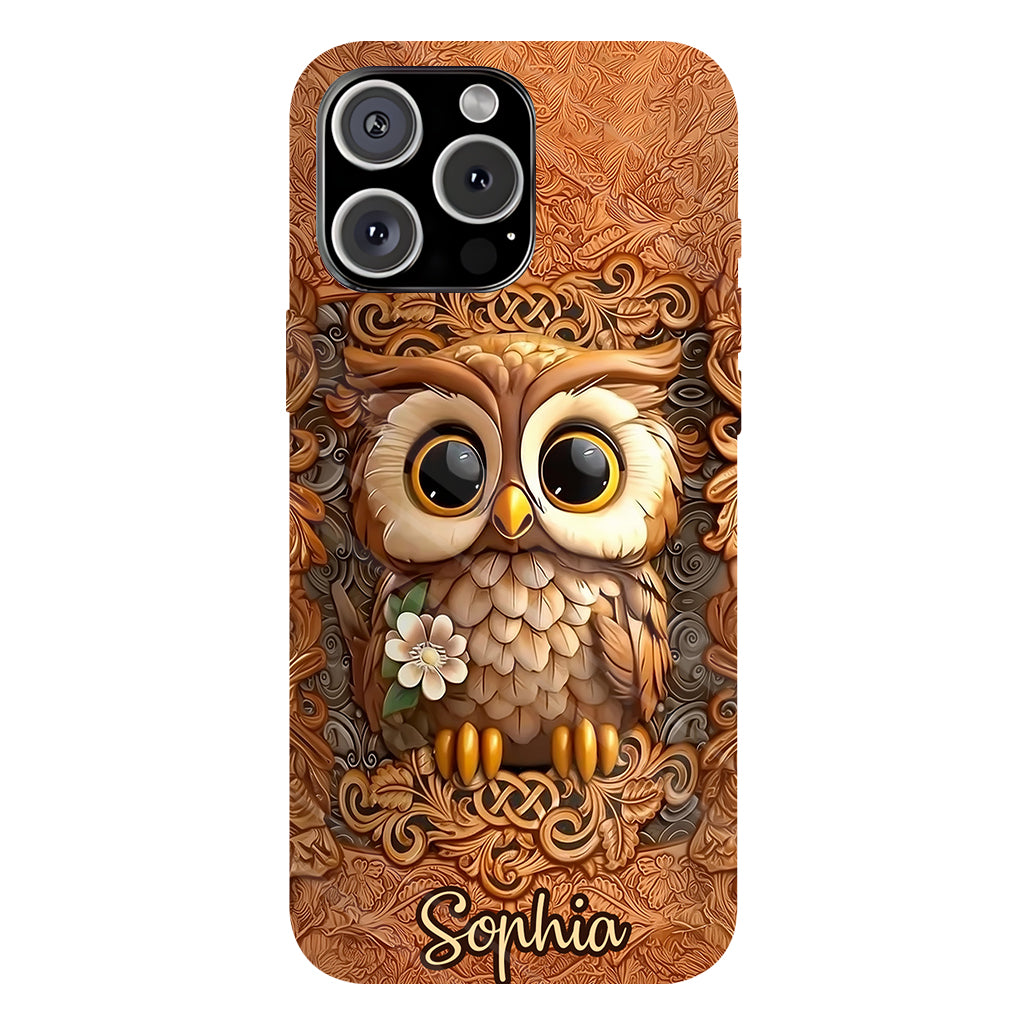 Magnifique hibou - Coque de téléphone personnalisée avec motif hibou intégral