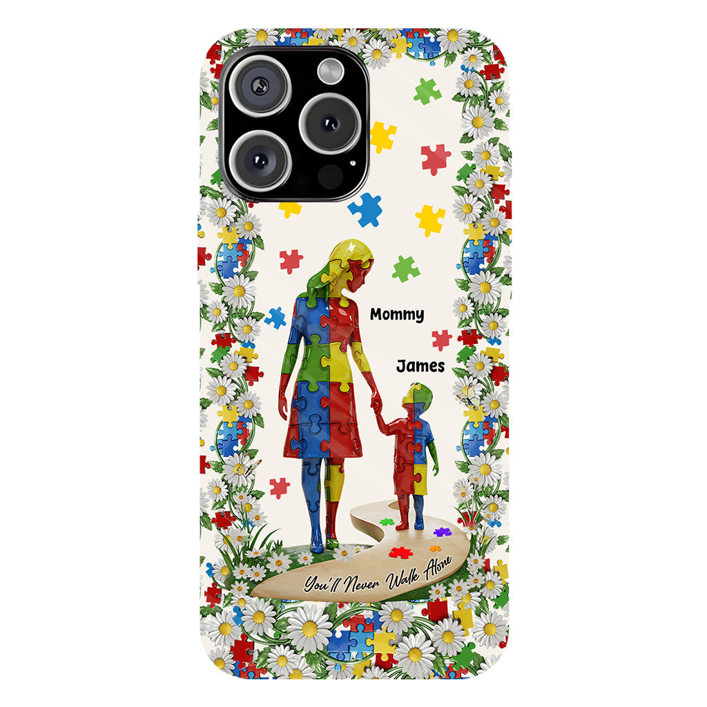 You'll Never Walk Alone - Personalized Autism Awareness Full Print Phone Case