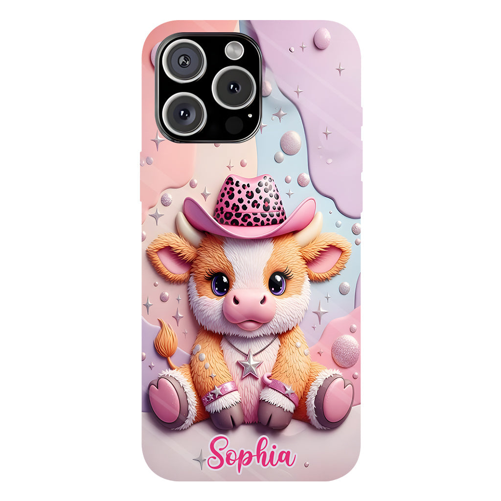 Adorable vache des Highlands - Coque de téléphone personnalisée avec imprimé intégral vache des Highlands