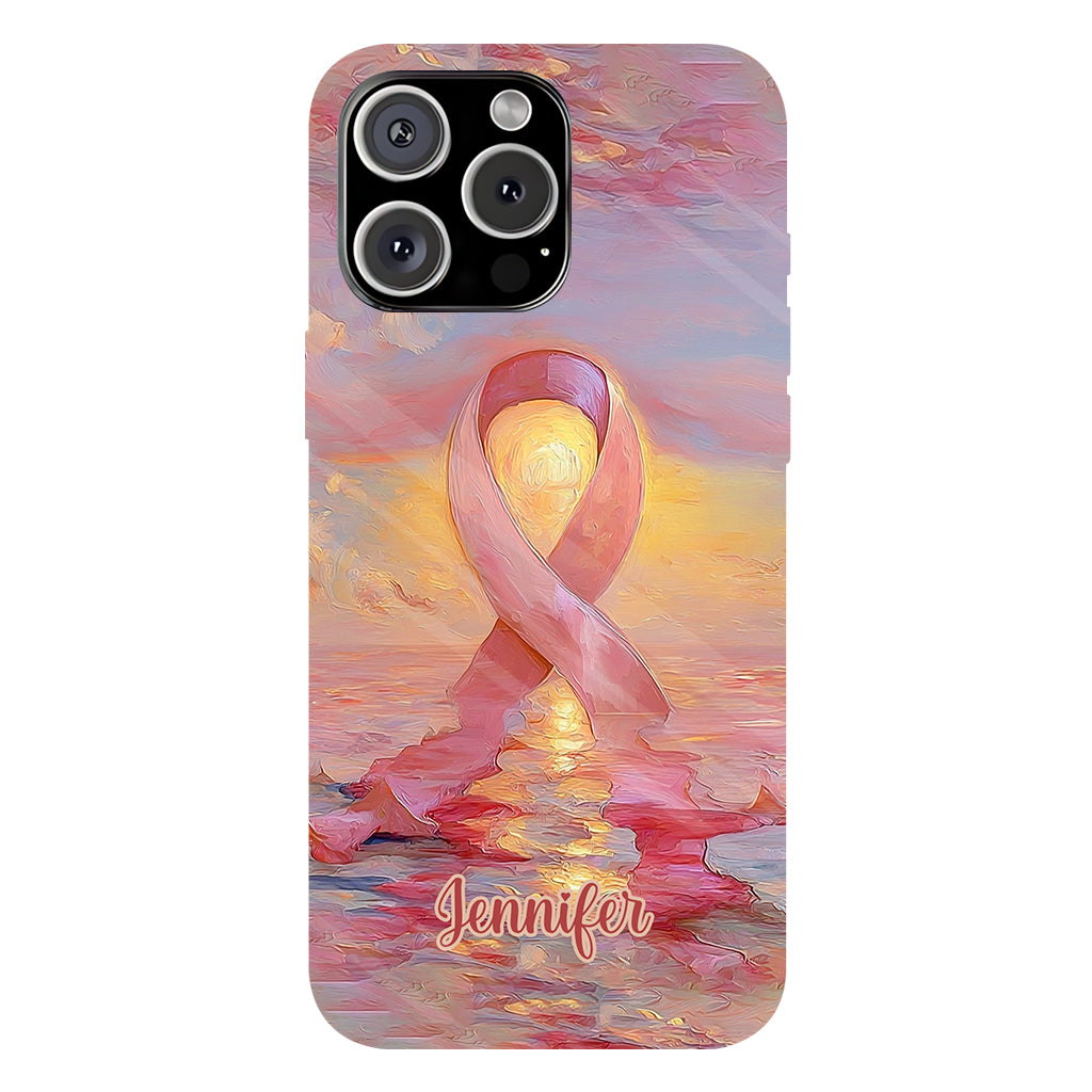 Guerrières fortes - Coque de téléphone personnalisée avec impression intégrale pour la sensibilisation au cancer du sein