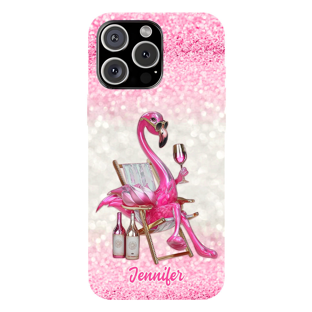 Be a Flamingo In a Flock of Pigeons - Personalized Flamingo Full Print Phone Case