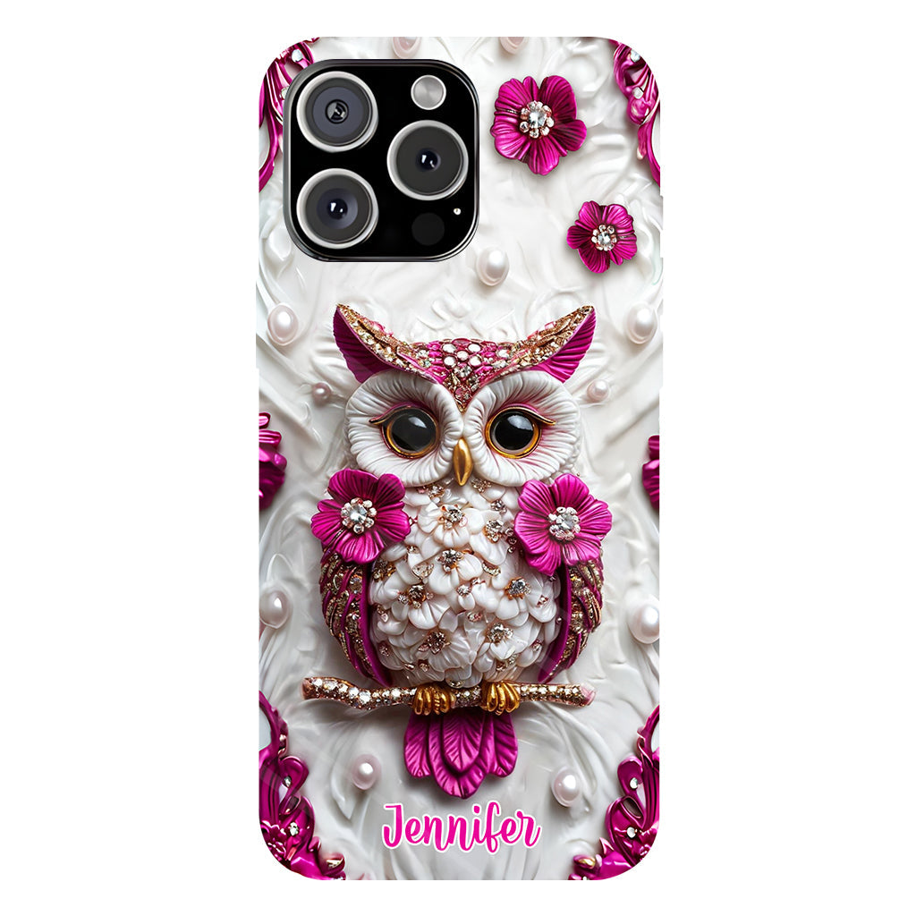 Magnifique hibou - Coque de téléphone personnalisée avec motif hibou intégral
