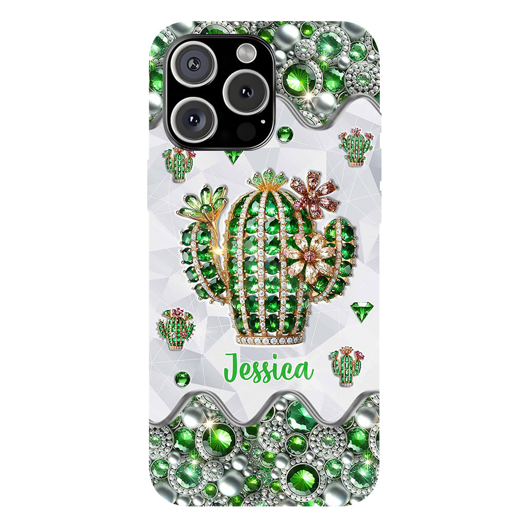 Coque de téléphone personnalisée « Love Cactus » avec motif cactus intégral