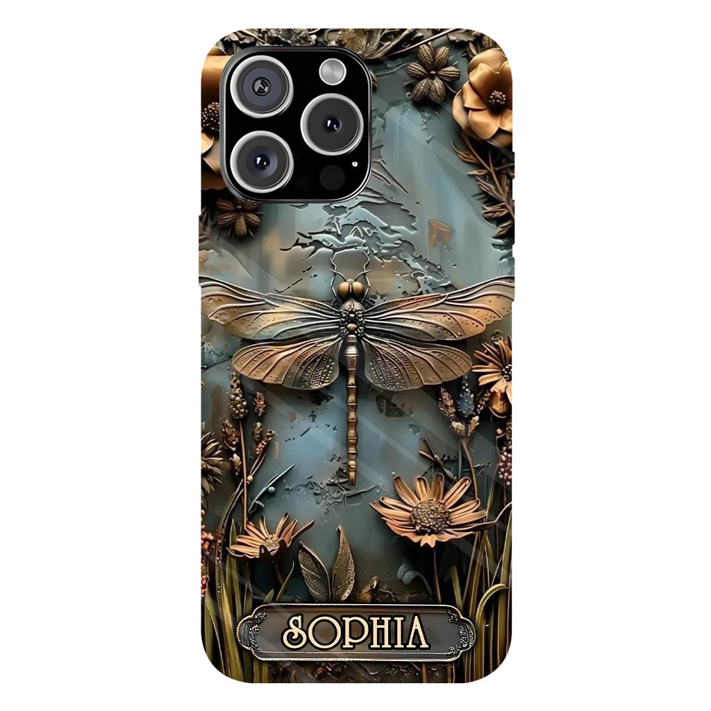 Magnifique libellule, papillon, colibri - Coque de téléphone personnalisée avec impression intégrale sur le thème du jardinage