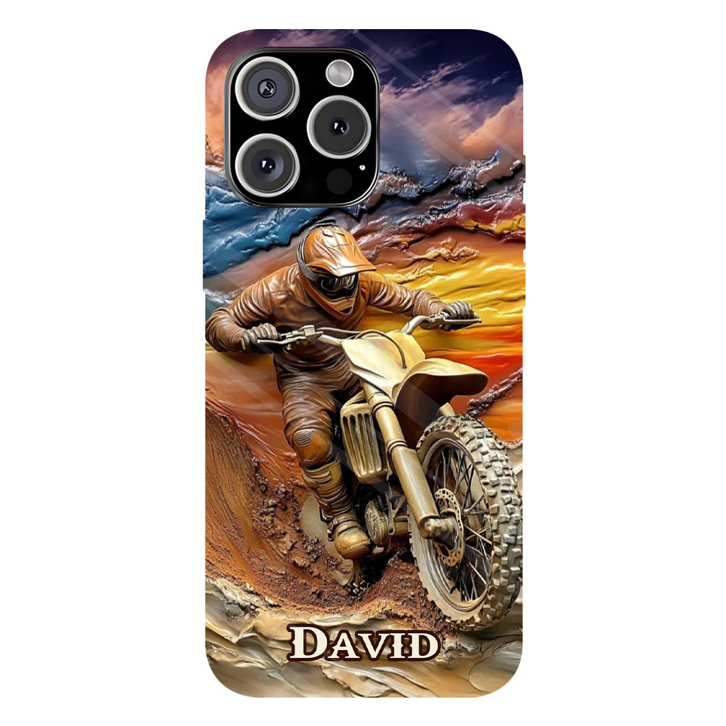 Born To Ride - Personalized Dirt Bike Full Print Phone Case