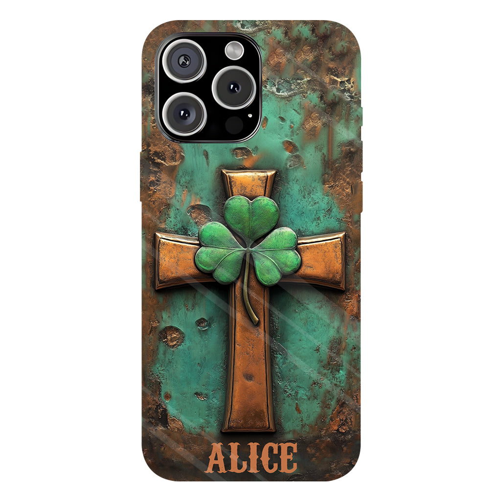 Vintage Irish Cross - Personalized Saint Patrick's Day Full Print Phone Case