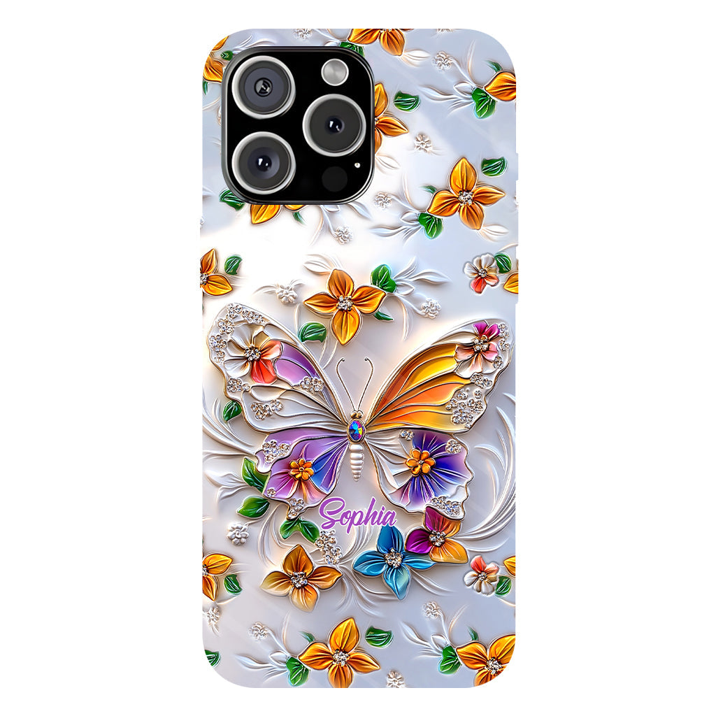 Stunning Butterfly Bee Dragonfly - Personalized Butterfly Full Print Phone Case