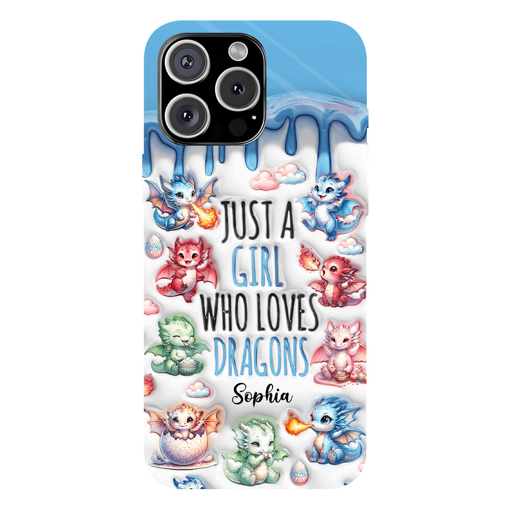 Just A Girl Who Loves Dragons - Personalized Dragon Full Print Phone Case