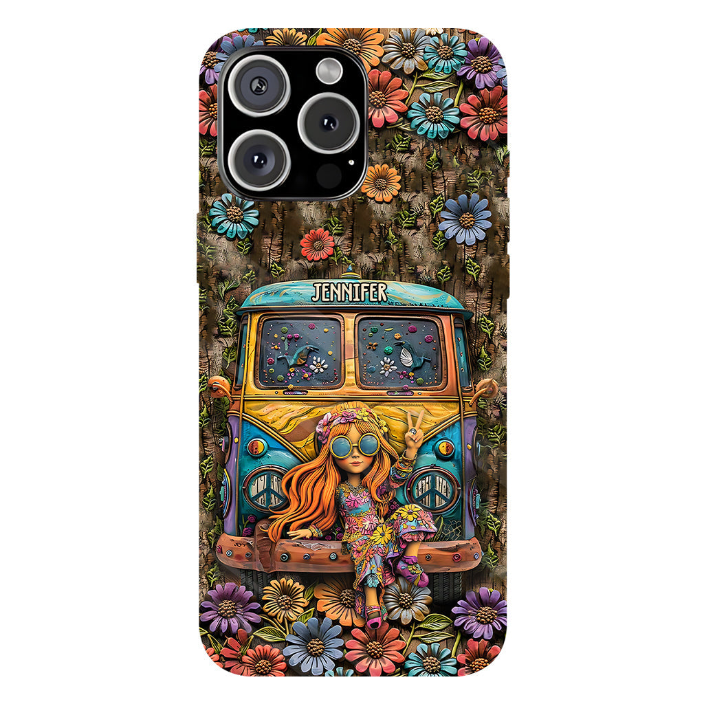Coque de téléphone personnalisée Cute Caravan - Hippie avec imprimé intégral