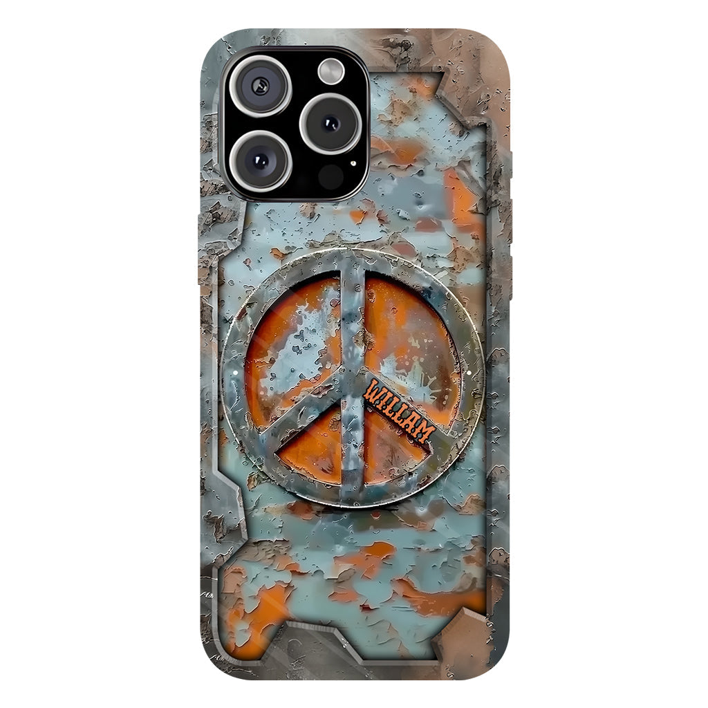 Love Peace - Personalized Hippie Full Print Phone Case
