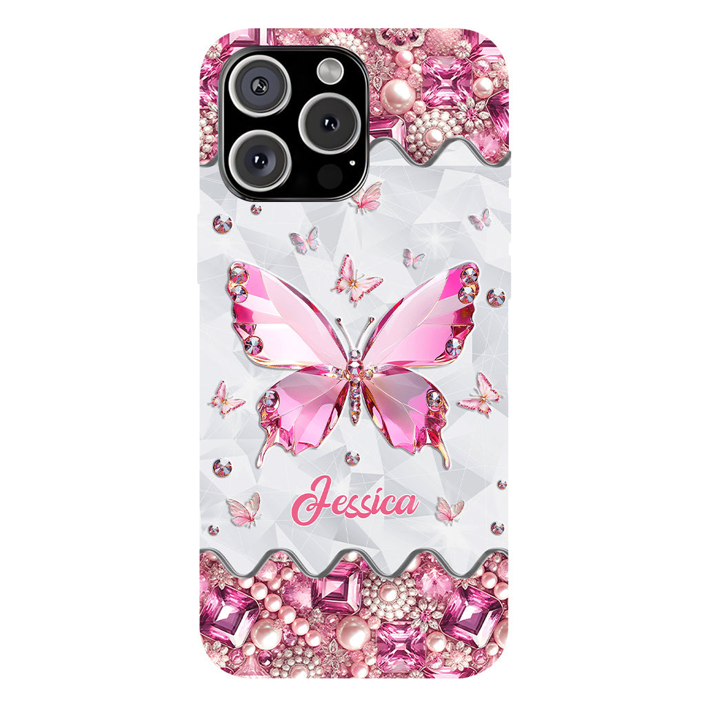 Love Butterfies - Coque de téléphone personnalisée avec imprimé papillon intégral