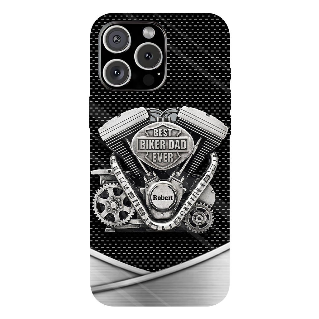 Best Dad Ever - Personalized Biker Full Print Phone Case