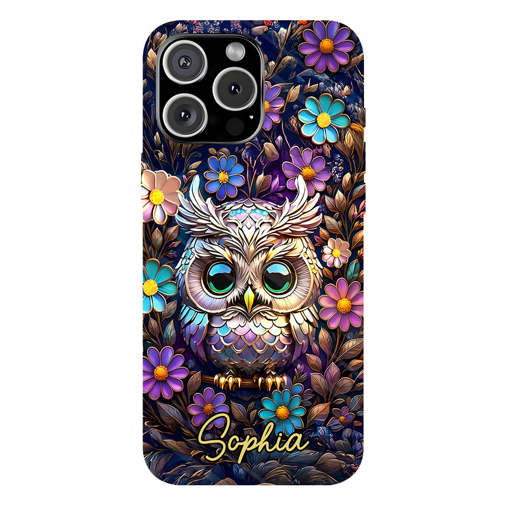 Coque de téléphone personnalisée avec motif hibou mignon