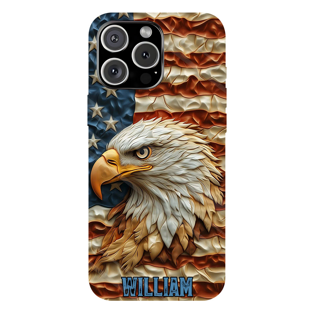 Strong Eagle - Coque de téléphone personnalisée avec aigle à tête blanche et impression intégrale