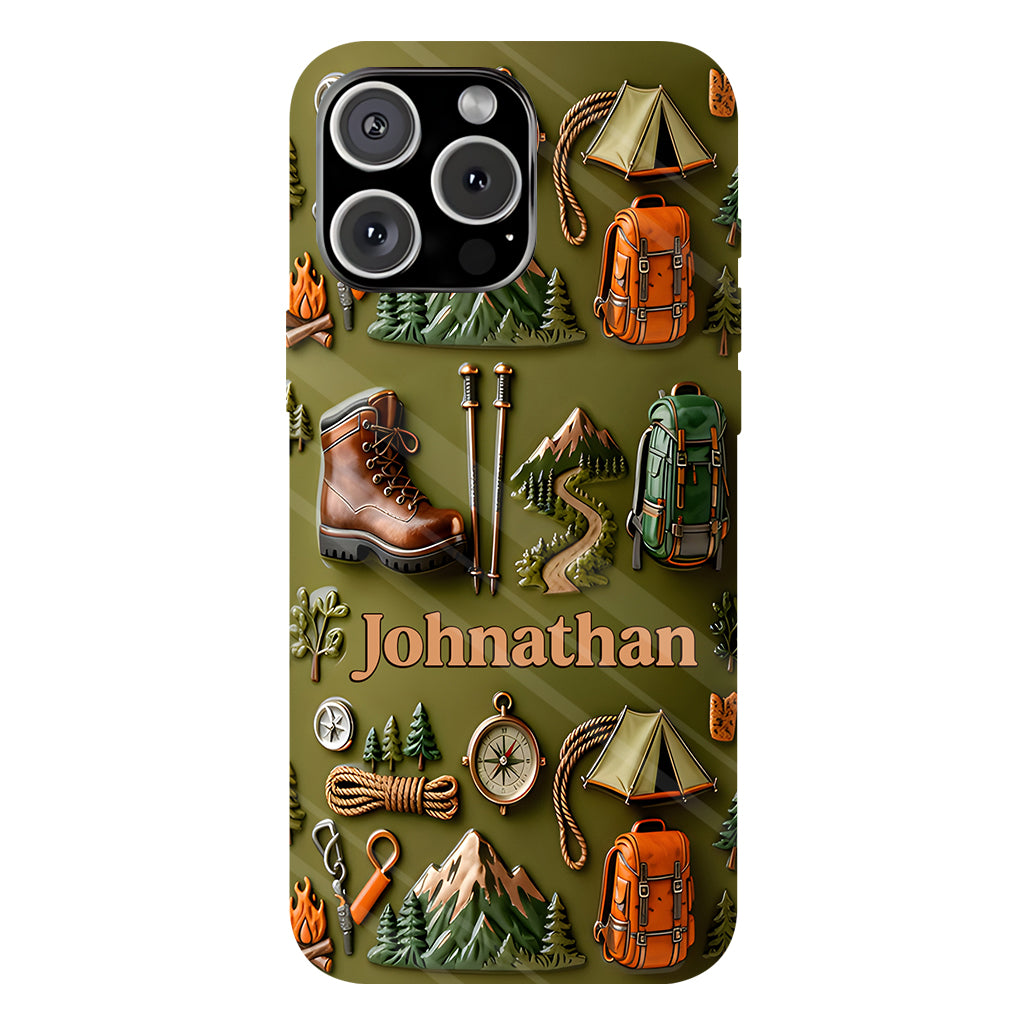 La randonnée me rend heureux - Coque de téléphone personnalisée avec impression intégrale « La randonnée me rend heureux »