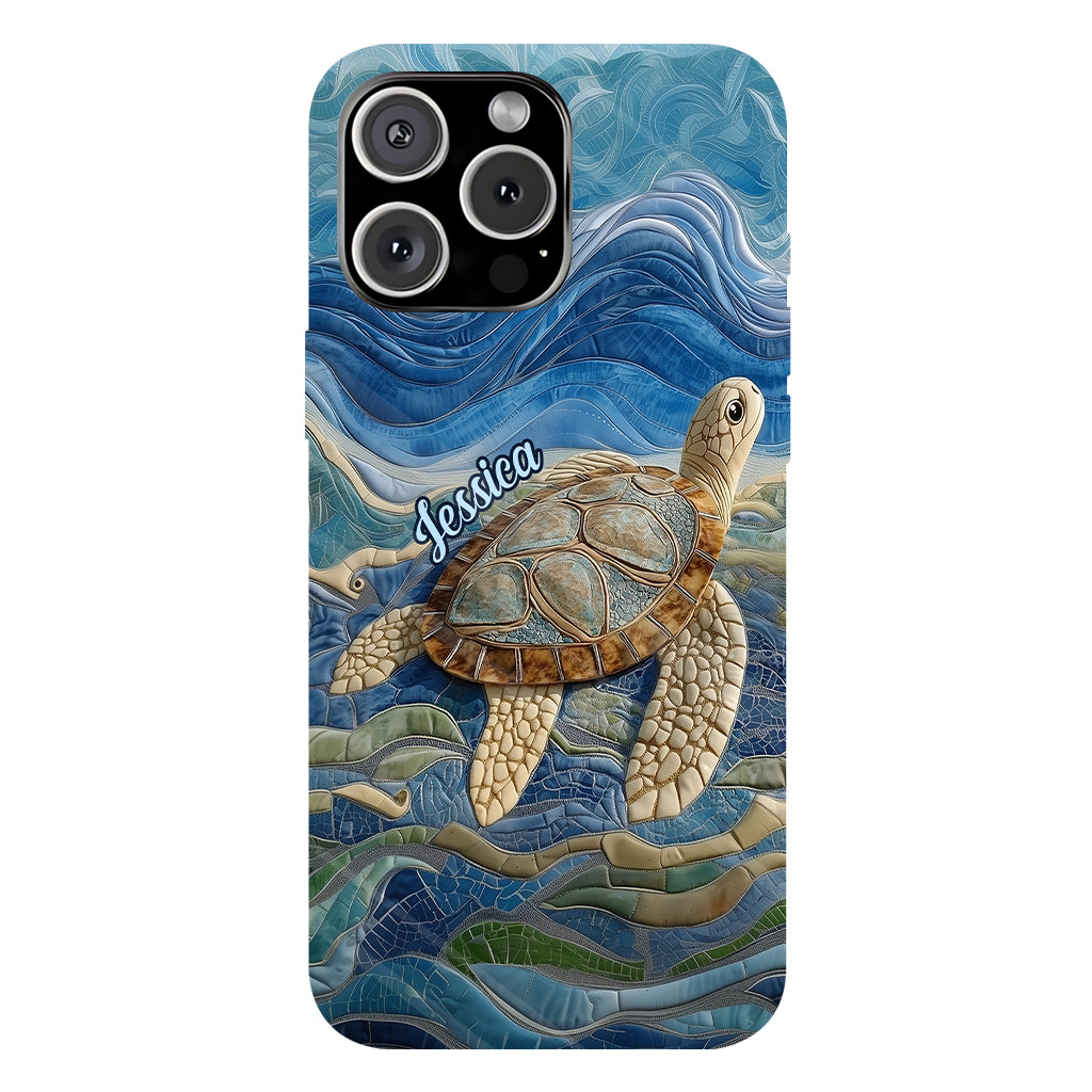 Coque de téléphone personnalisée avec motif tortue pour les amoureux des tortues