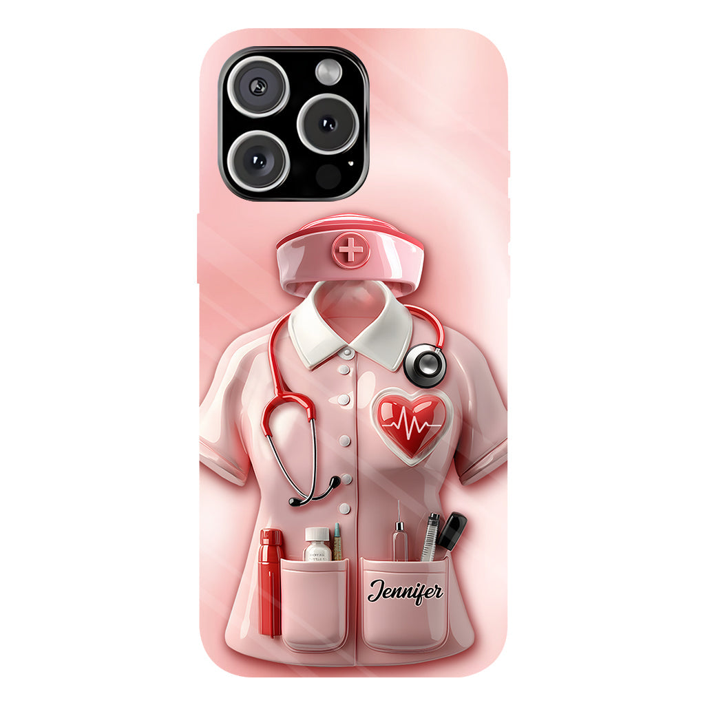 Les infirmières sont au cœur des soins de santé - Coque de téléphone personnalisée avec le texte intégral « Infirmière »