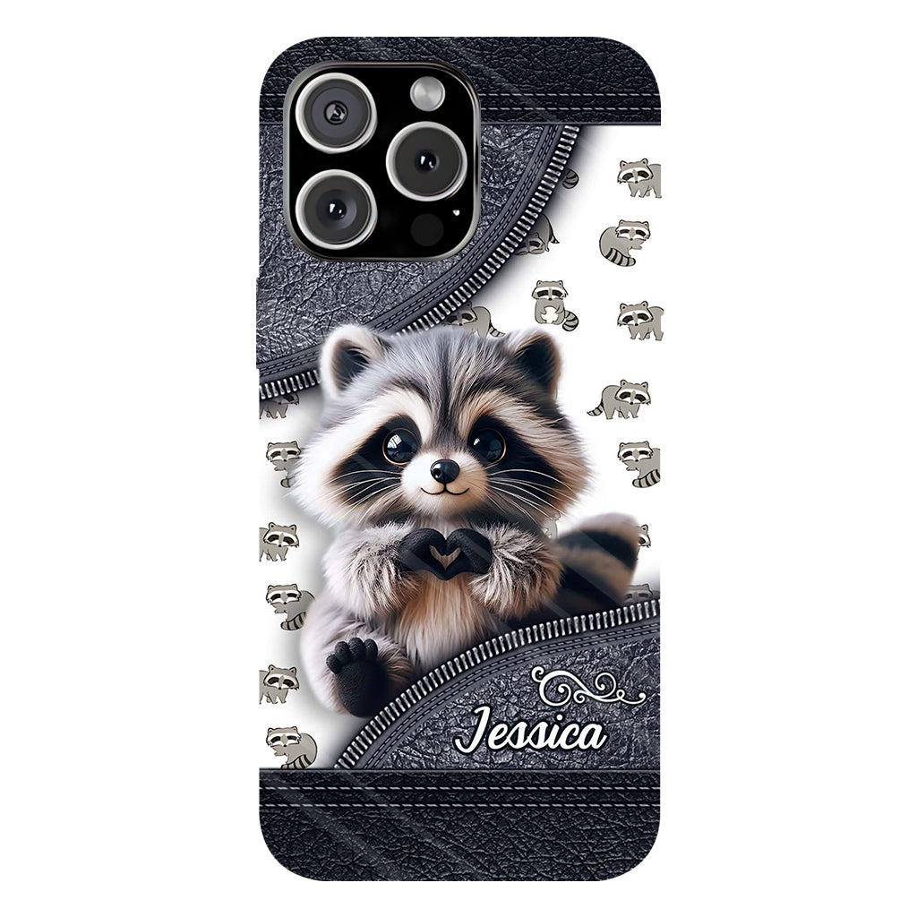 Adorable raton laveur - Coque de téléphone personnalisée avec motif raton laveur intégral