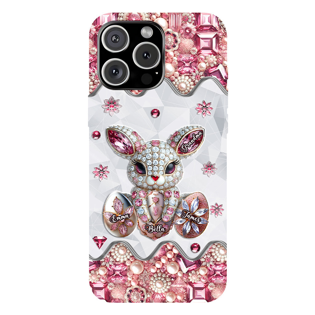 Coque de téléphone personnalisée « Lapin de Pâques - Mamie » avec impression intégrale