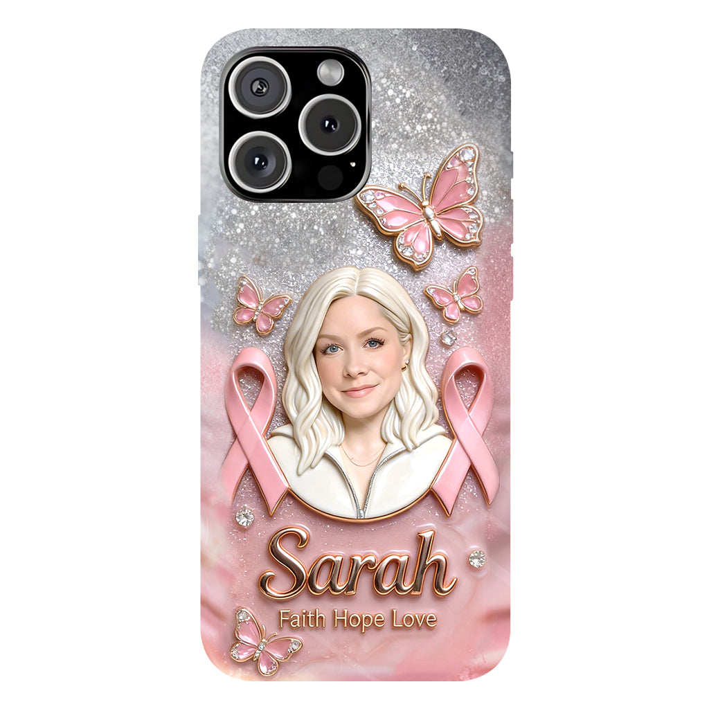 Custom Any Photo - Personalized Breast Cancer Awareness Full Print Phone Case