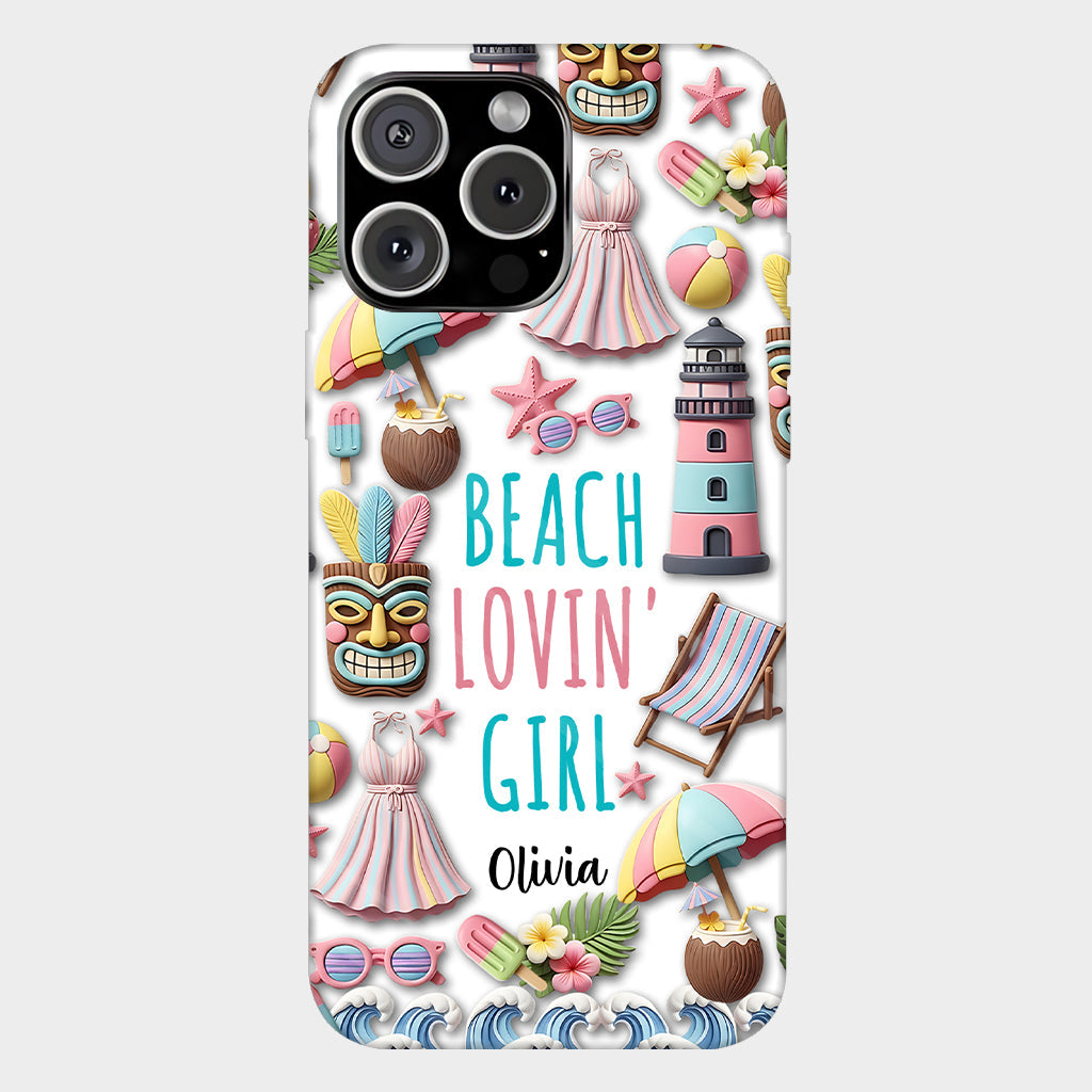 Beach Lovin' Girl - Personalized Sea Lover Full Print Phone Case
