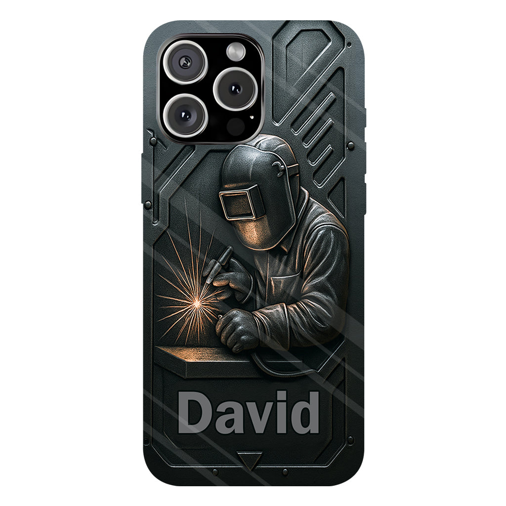 Coque de téléphone personnalisée avec motif de soudeur - Hommes soudeurs stylés