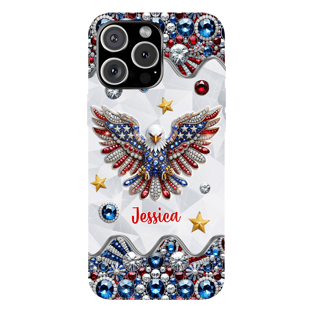 Patriotic Eagle - Personalized Bald Eagle Full Print Phone Case