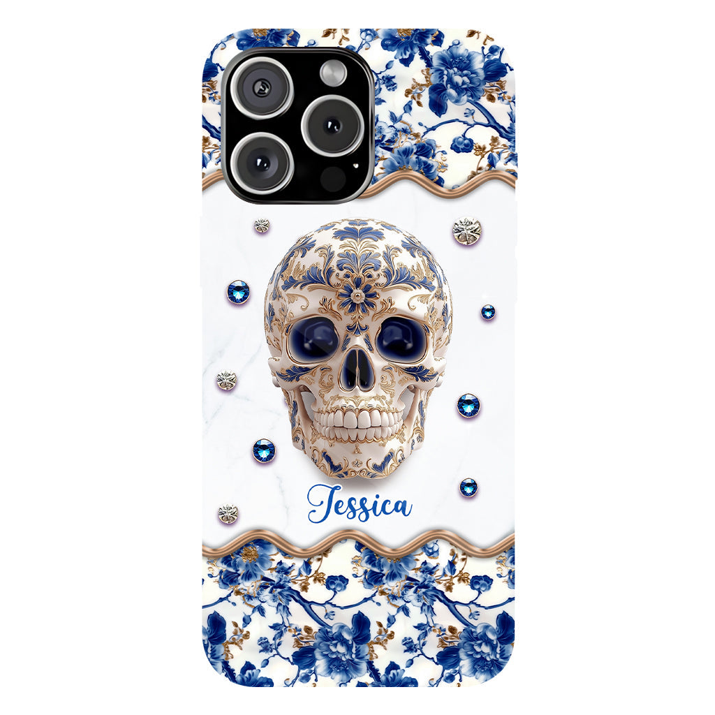 Skull Toile de Jouy - Personalized Skull Full Print Phone Case