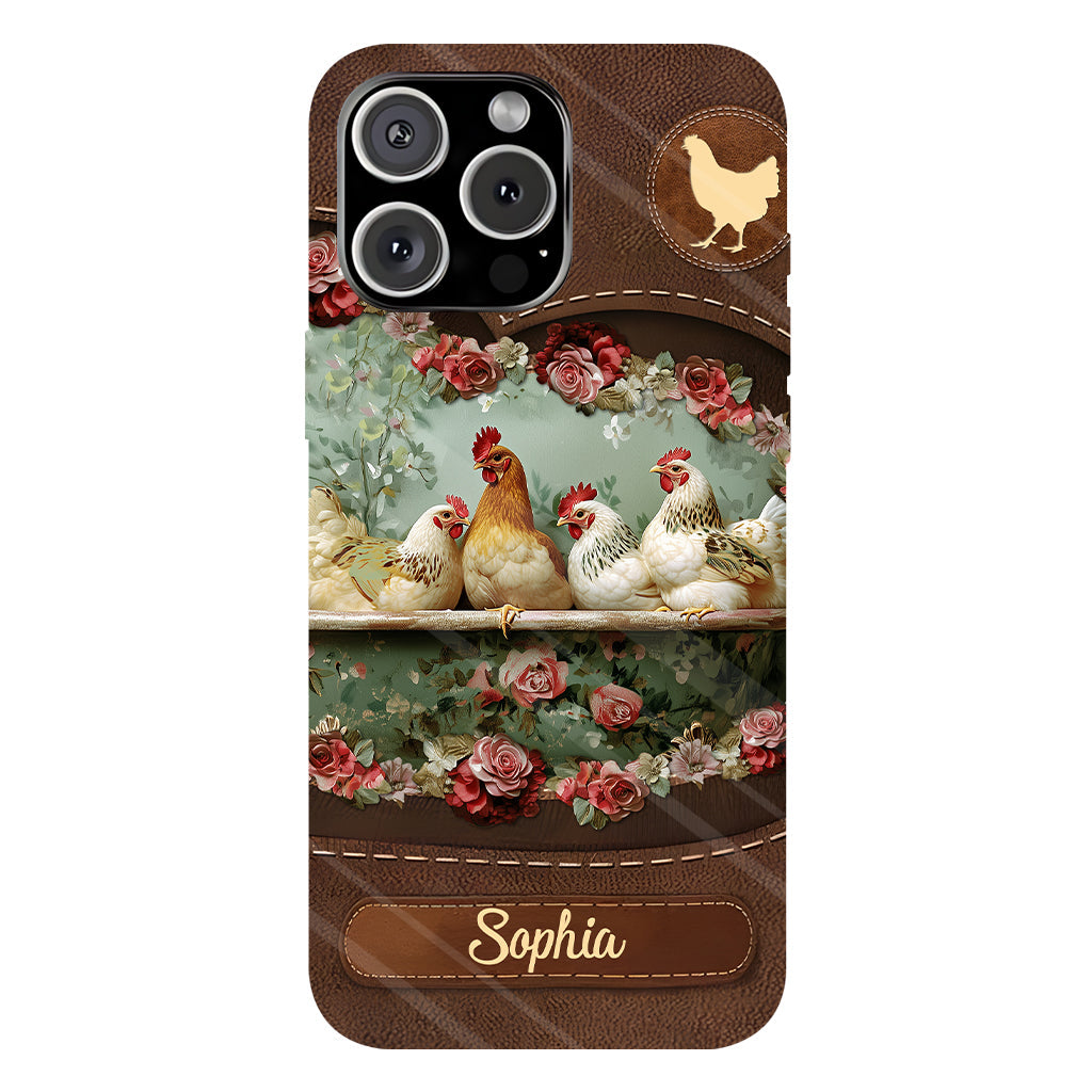 Coque de téléphone personnalisée Chicken Lady - Motif poulet intégral