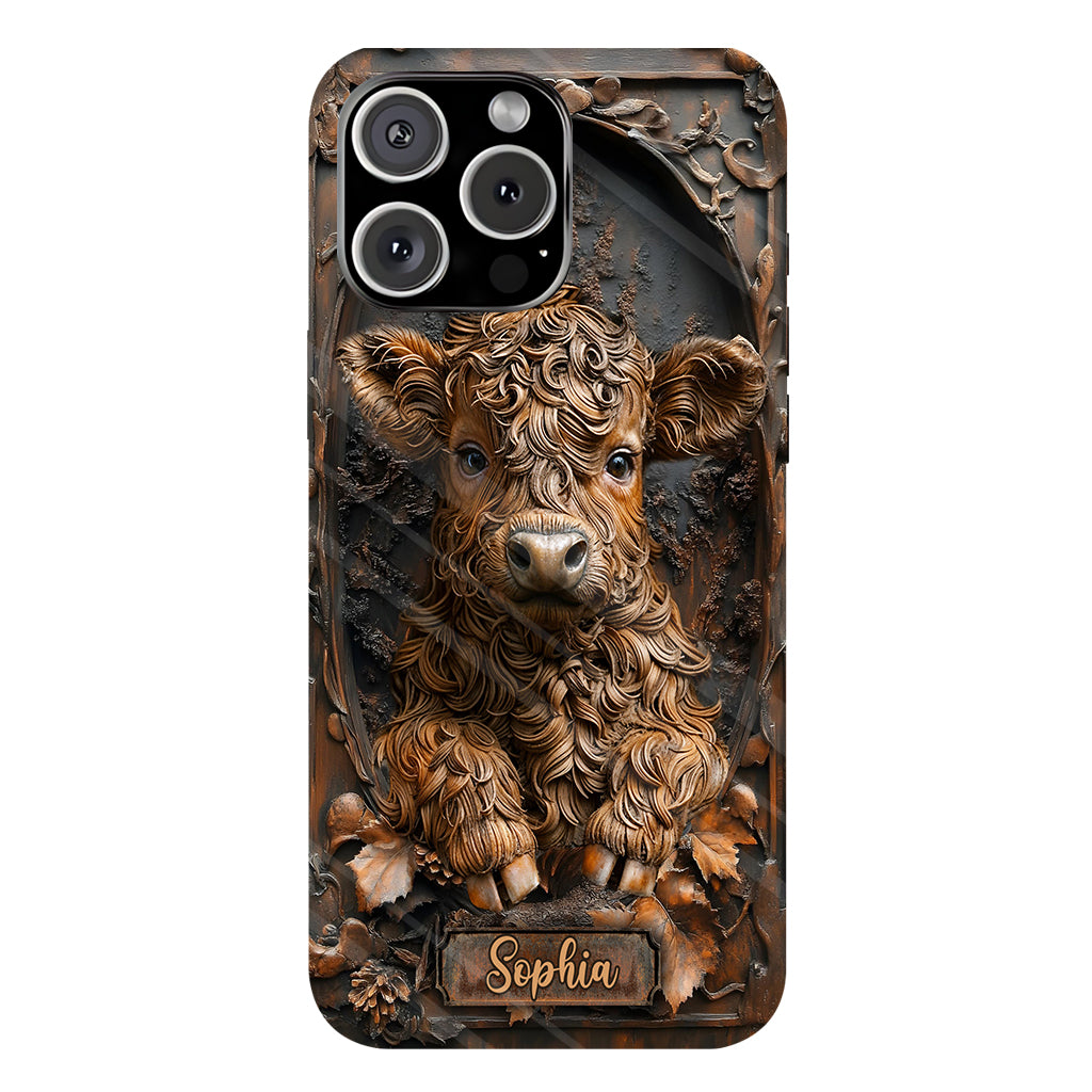 Coque de téléphone personnalisée avec imprimé intégral « Bébé vache »