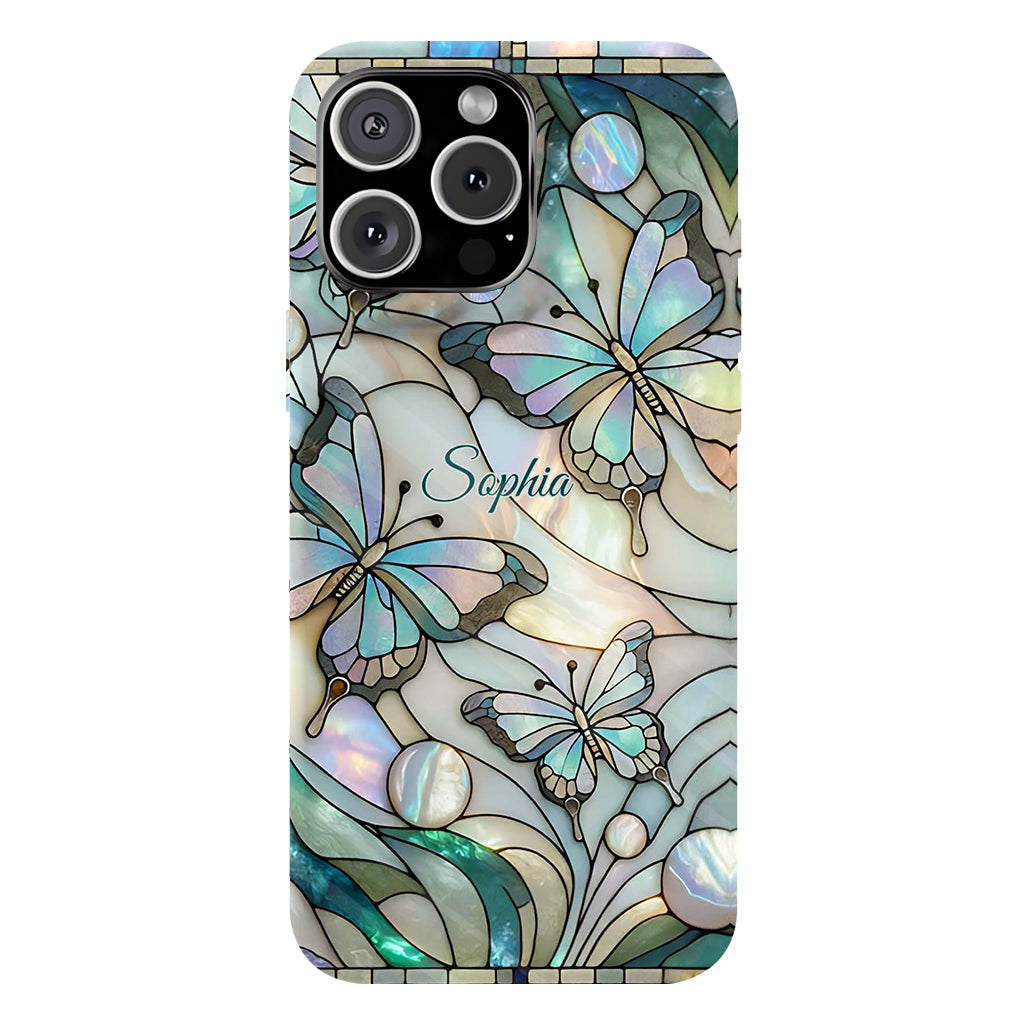 Coque de téléphone personnalisée avec motif papillons « J’adore les papillons »