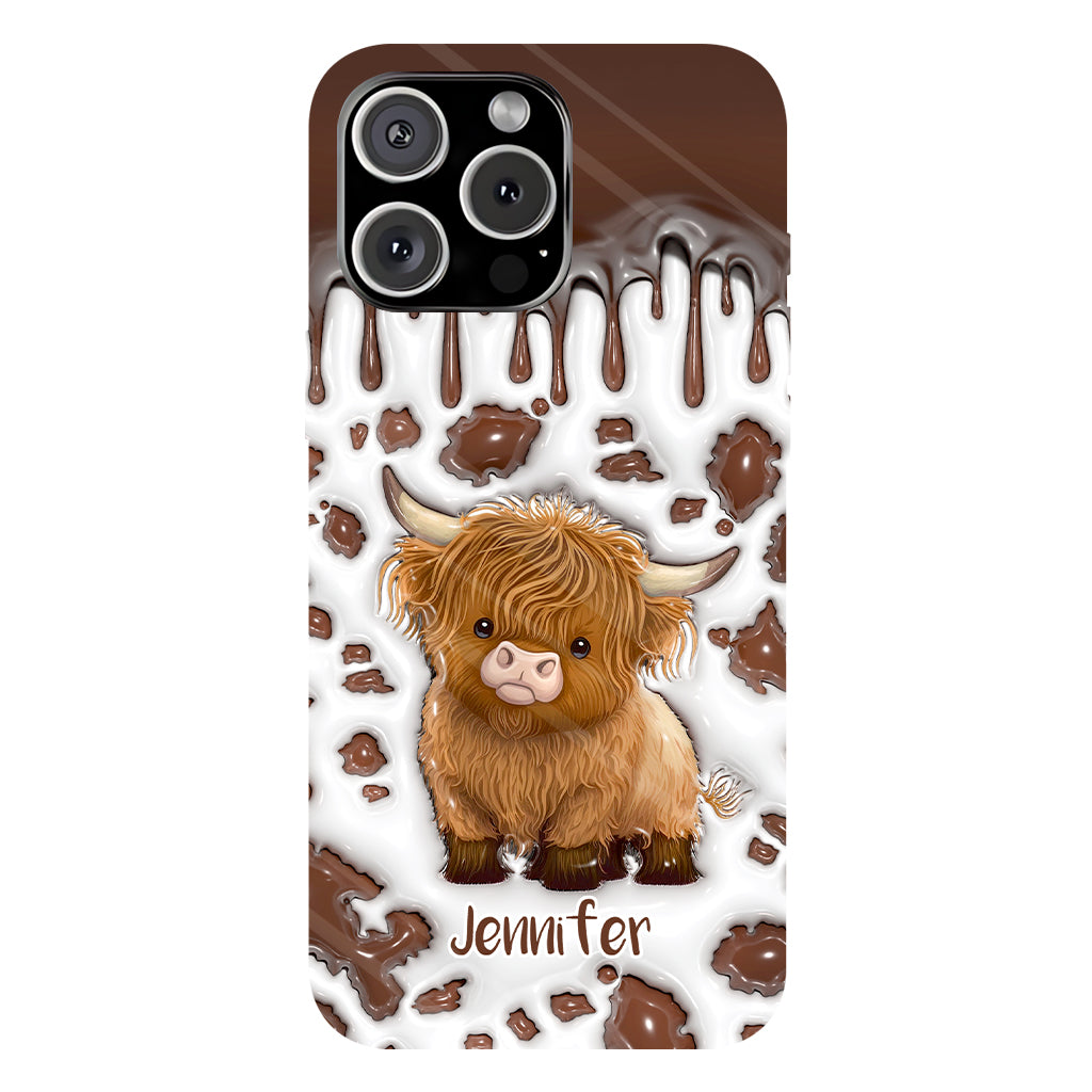 Juste une fille qui aime les vaches des Highlands - Coque de téléphone personnalisée avec impression intégrale