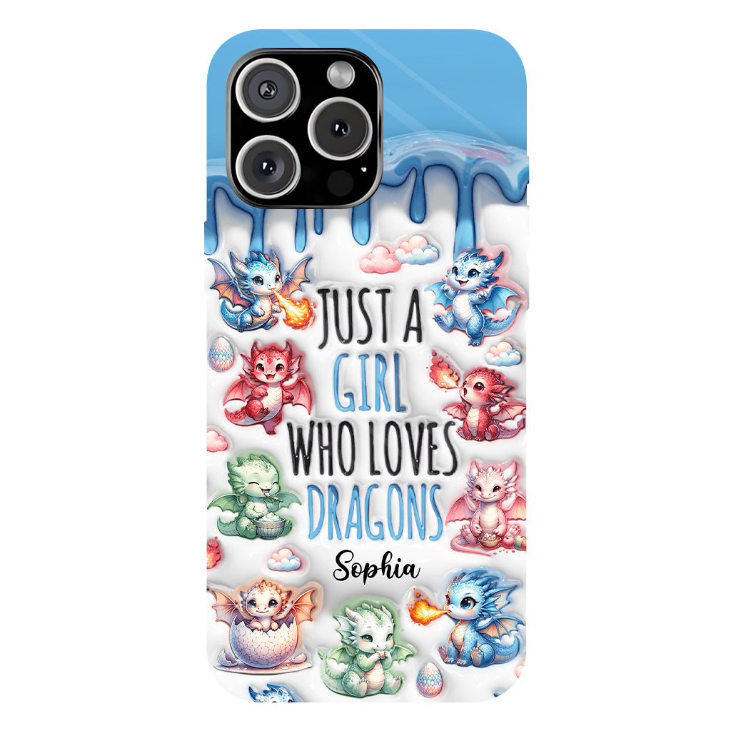 Just A Girl Who Loves Dragons - Personalized Dragon Full Print Phone Case