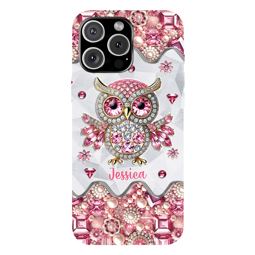 Juste une fille qui aime les hiboux - Coque de téléphone personnalisée avec motif hibou