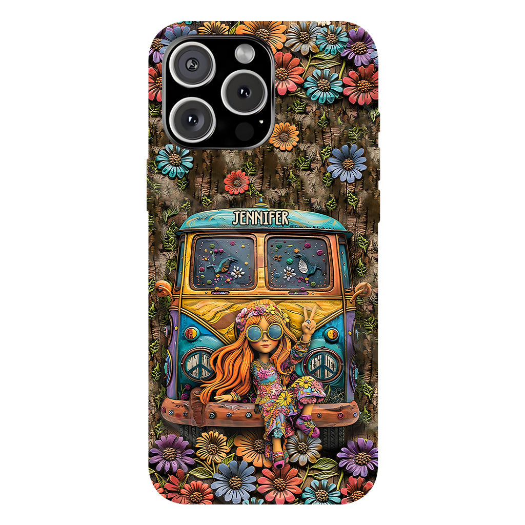 Coque de téléphone personnalisée Cute Caravan - Hippie avec imprimé intégral