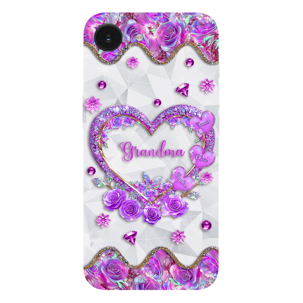 Les chéries de la maman de grand-mère - Coque de téléphone personnalisée avec impression intégrale « Grand-mère »