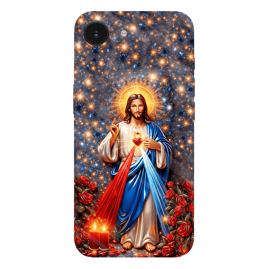 Sacré-Cœur de Jésus - Coque de téléphone personnalisée avec impression chrétienne intégrale