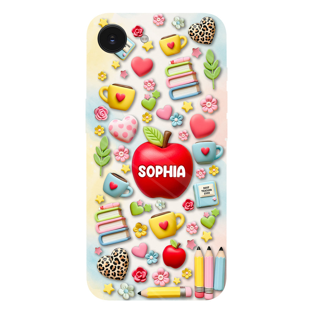 Meilleur professeur du monde - Coque de téléphone et support de téléphone personnalisés avec impression intégrale - Meilleur professeur