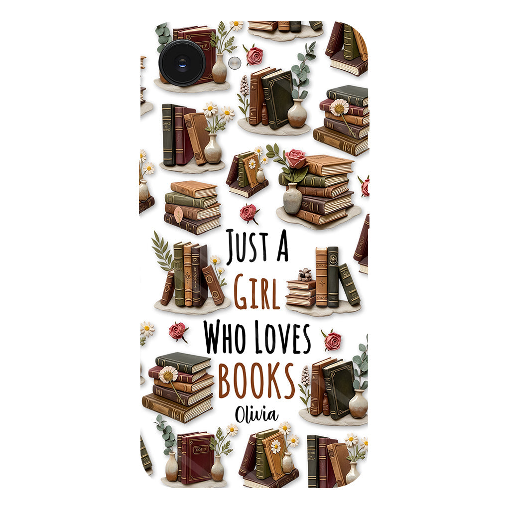 Just A Girl Who Loves Books - Personalized Book Full Print Phone Case