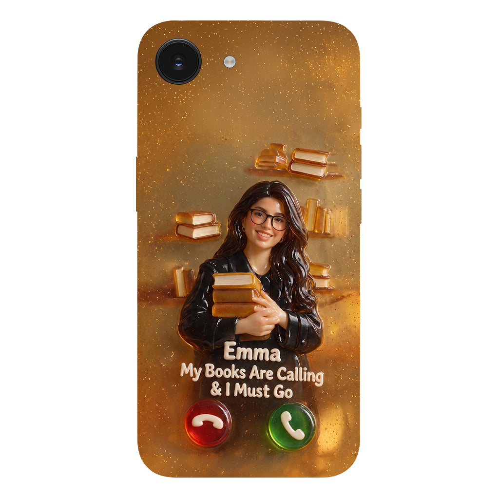 My Books Are Calling & I Must Go - Personalized Book Full Print Phone Case