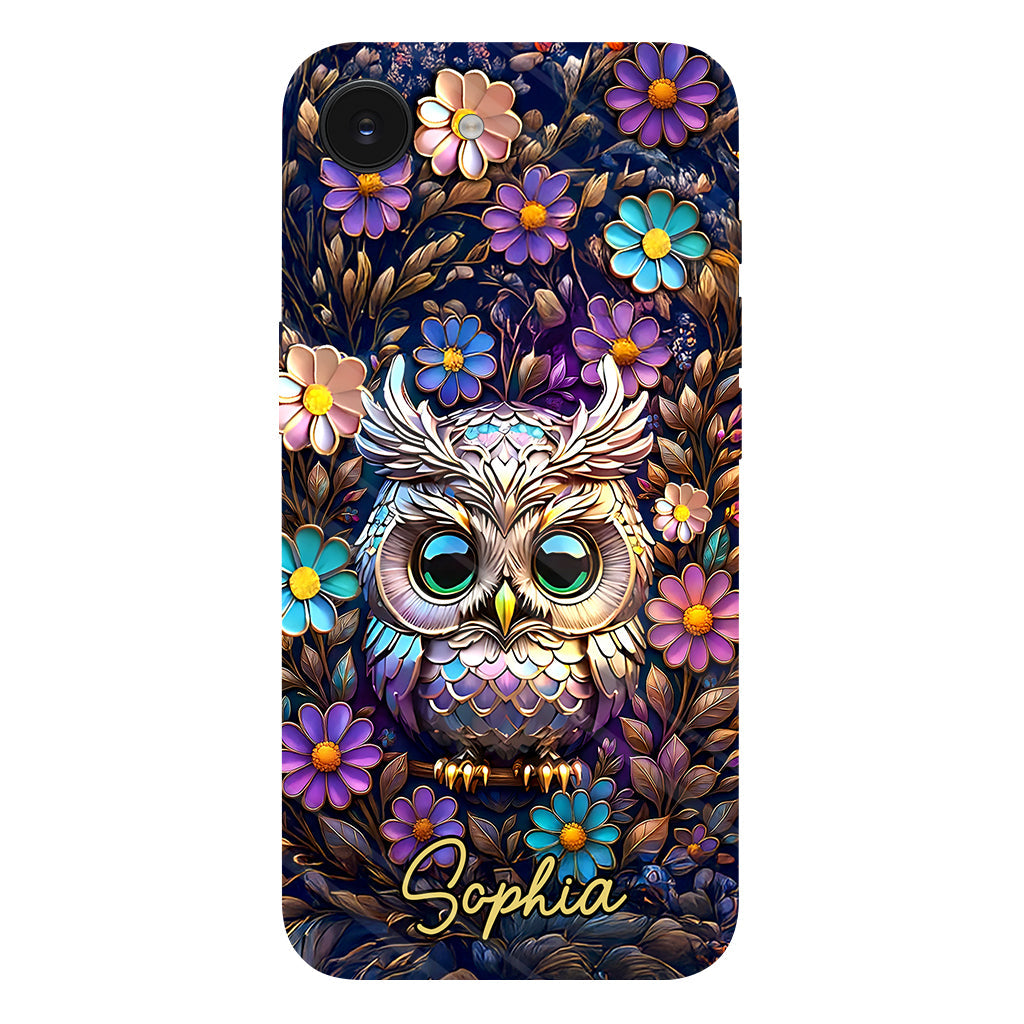 Coque de téléphone personnalisée avec motif hibou mignon
