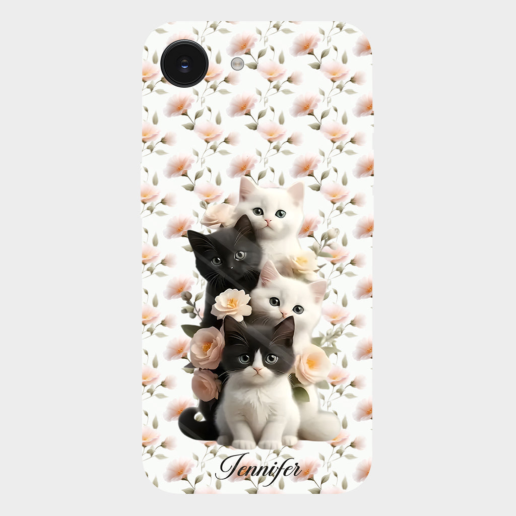 Adorables chatons - Coque de téléphone personnalisée avec motif chat intégral