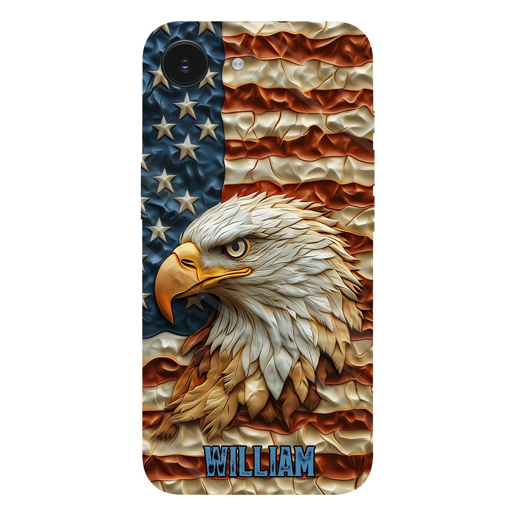 Strong Eagle - Coque de téléphone personnalisée avec aigle à tête blanche et impression intégrale
