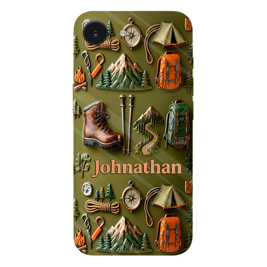 La randonnée me rend heureux - Coque de téléphone personnalisée avec impression intégrale « La randonnée me rend heureux »