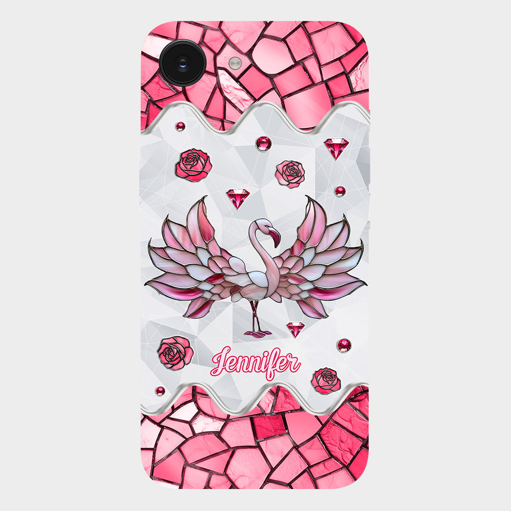Magnifique flamant rose - Coque de téléphone personnalisée avec imprimé flamant rose intégral