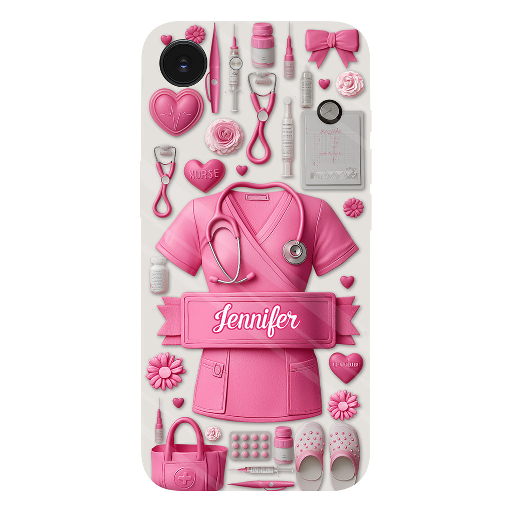 Le métier d'infirmière est un travail de cœur - Coque de téléphone personnalisée avec impression intégrale pour infirmière