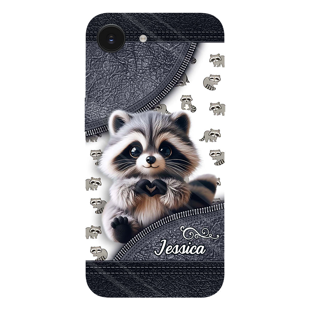 Adorable raton laveur - Coque de téléphone personnalisée avec motif raton laveur intégral