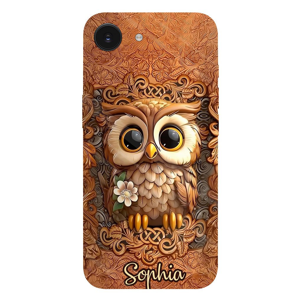 Magnifique hibou - Coque de téléphone personnalisée avec motif hibou intégral